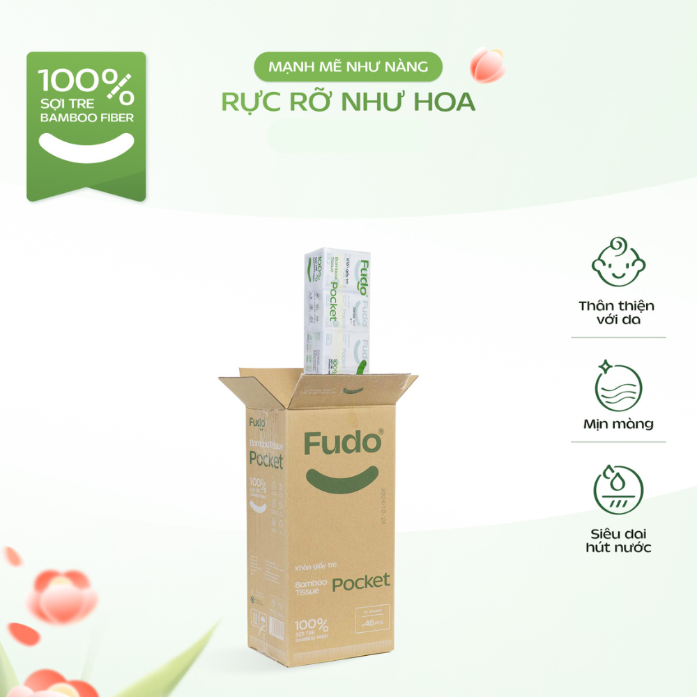 Ảnh Thùng Khăn Giấy Bỏ Túi ║ Fudo Bamboo® ║ TISSUEPOCKET™ 1