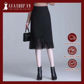 Chân Váy Phối Ren Chữ A Sang Trọng VH78