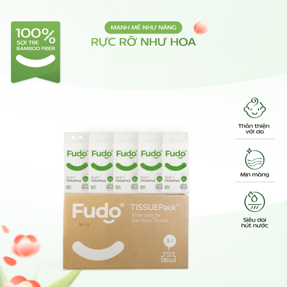 Ảnh Thùng Khăn Giấy Rút Để Bàn ║ Fudo Bamboo® ║ TISSUEPACK™ 1