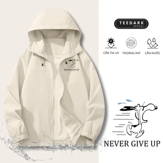 Áo Khoác Gió Nam Nữ Mũ Cao Cấp 2 Lớp By TEEDARK Mã SNP In Hình Kháng Nước Chống Nắng Form Rộng Kiểu Dáng Unisex