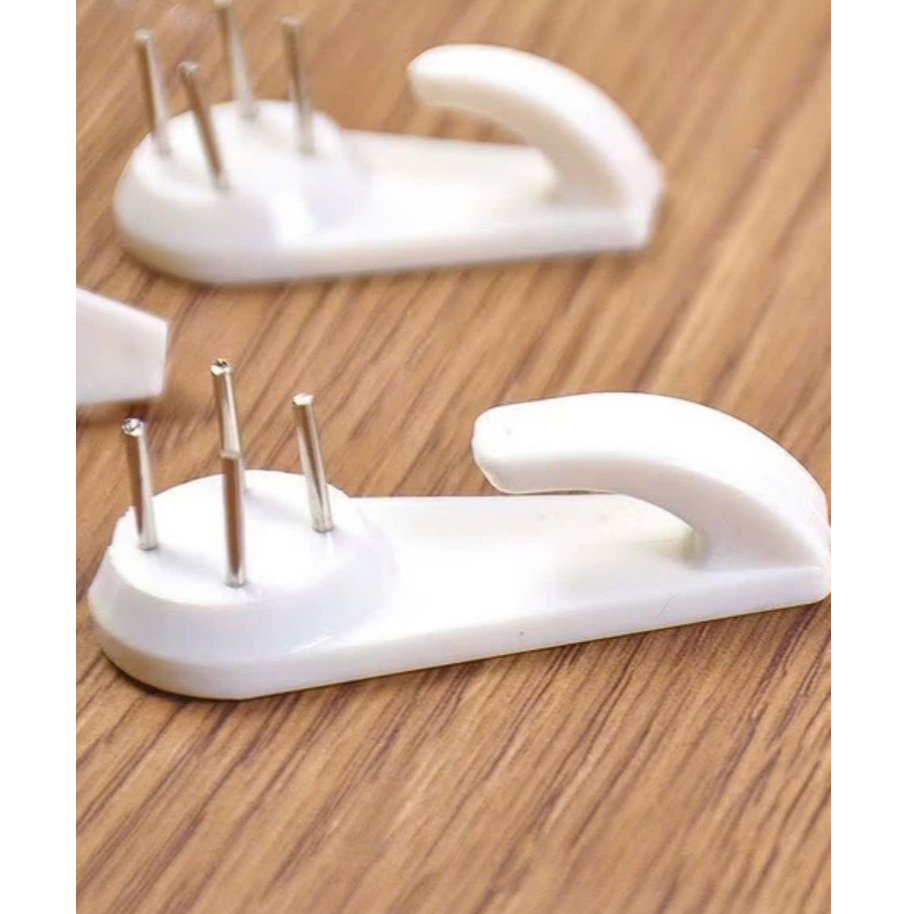 Móc treo tường,Đóng Đinh Chắc Chắn Không Hư Tường Đinh Nhựa Thông Minh Đóng Tường (3c/1 vỉ)