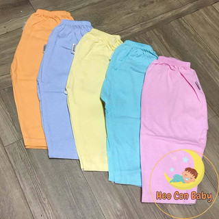 [Combo 5 cái] Quần dài màu cotton mềm cho bé MỎNG MÁT (sơ sinh -17kg)