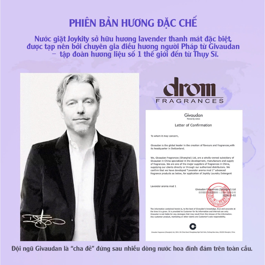 Ảnh [MUA 1 TẶNG 1] Nước Giặt Joykity Hương Lavender túi 2L Dịu Nhẹ An Toàn Cho Da Lưu Hương 24 Tiếng 2
