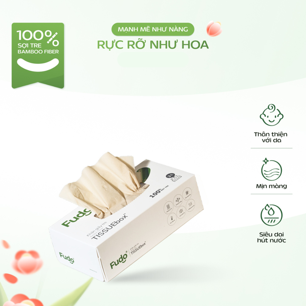 Ảnh Hộp Khăn Giấy Rút Để Bàn ║ Fudo Bamboo® ║ TISSUEBOX™ 1