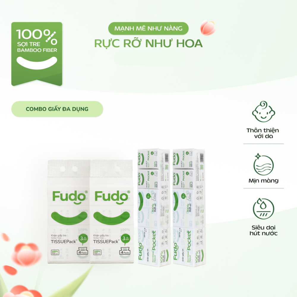 Đánh Giá Combo Giấy Đa Dụng Fudo Bamboo® | Mềm Mịn, Thấm Hút, Thân Thiện Môi Trường