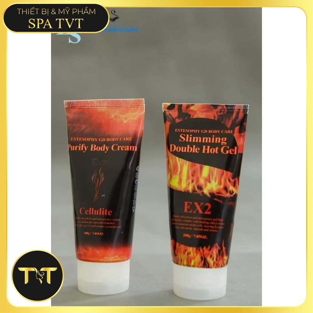 KEM SĂN CHẮC DA ESTESOPHY 200G & KEM GIẢM BÉO DOUBLE HOT GEL 200G HÀN QUỐC MASSAGE BODY