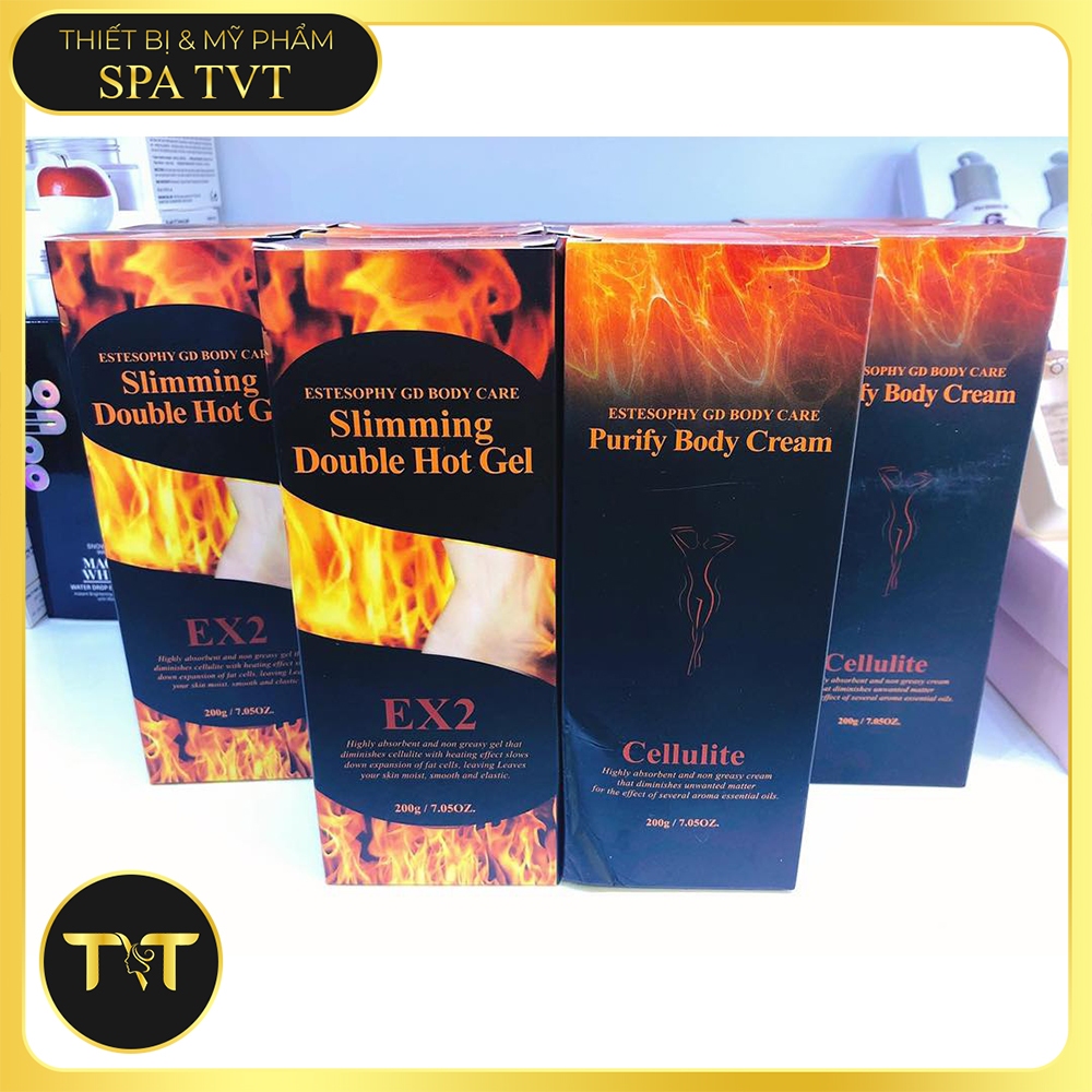 KEM SĂN CHẮC DA ESTESOPHY 200G & KEM GIẢM BÉO DOUBLE HOT GEL 200G HÀN QUỐC MASSAGE BODY