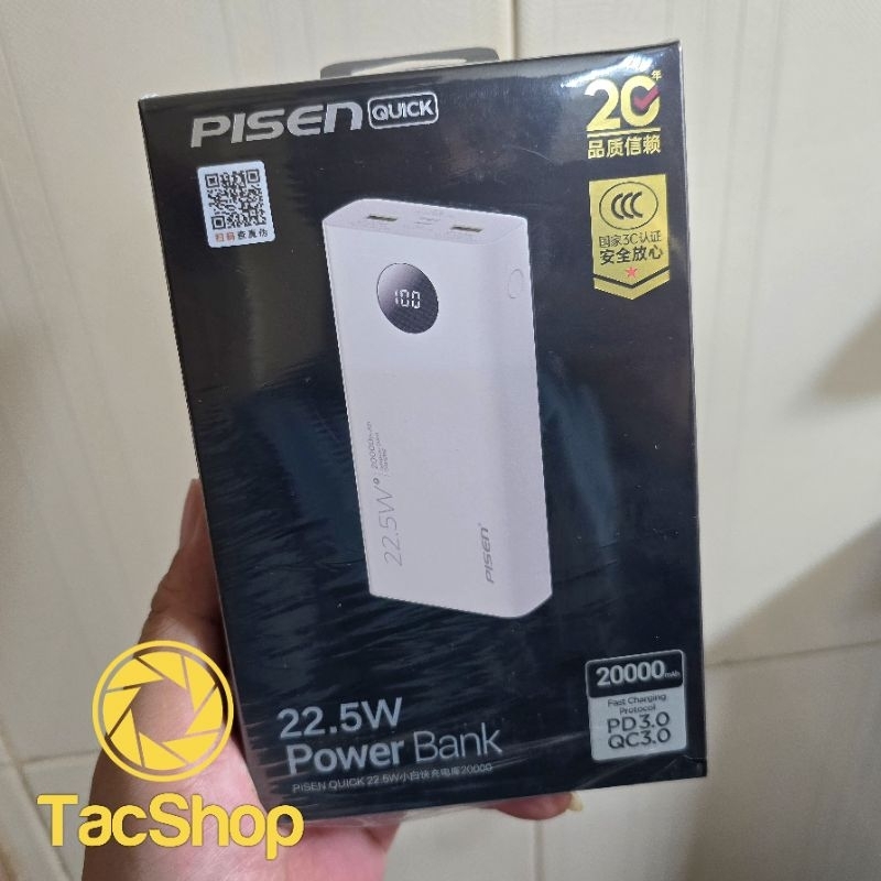 Pin sạc dự phòng Pisen Quick TS-D348 20000mAh(LED) hỗ trợ sạc