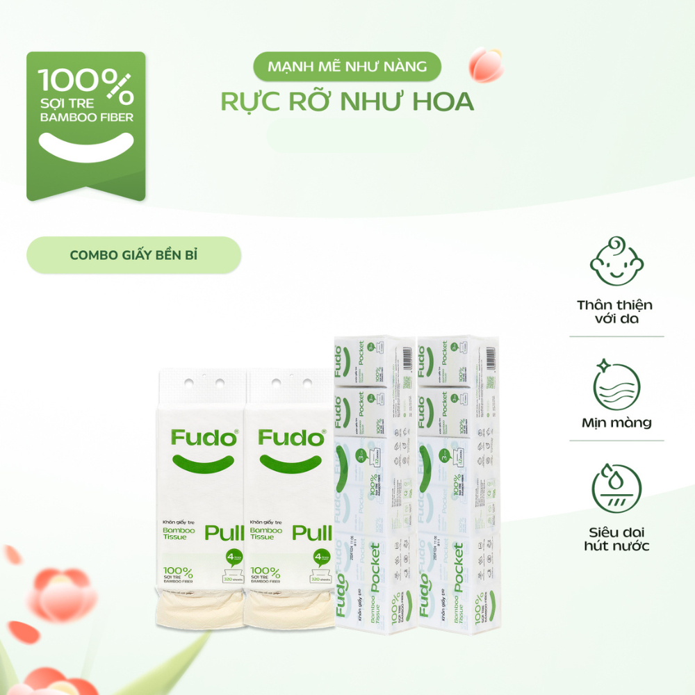 Đánh Giá Combo Giấy Bền Bỉ Fudo Bamboo TISSUECOMBO: Siêu Mềm, Thấm Hút, Thân Thiện Môi Trường
