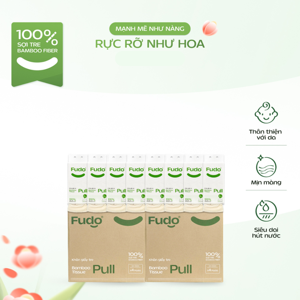 Ảnh 02 Thùng Khăn Giấy Rút Treo Tường ║ Fudo Bamboo® ║ TISSUEPULL™ 1