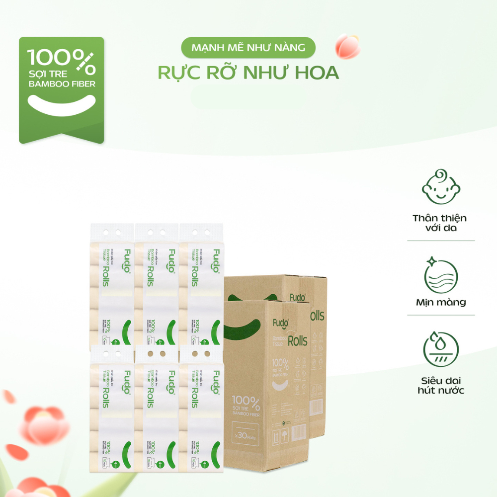 Ảnh 02 Thùng Giấy Cuộn Không Lõi ║ Fudo Bamboo® ║ TISSUEROLLS™ 1