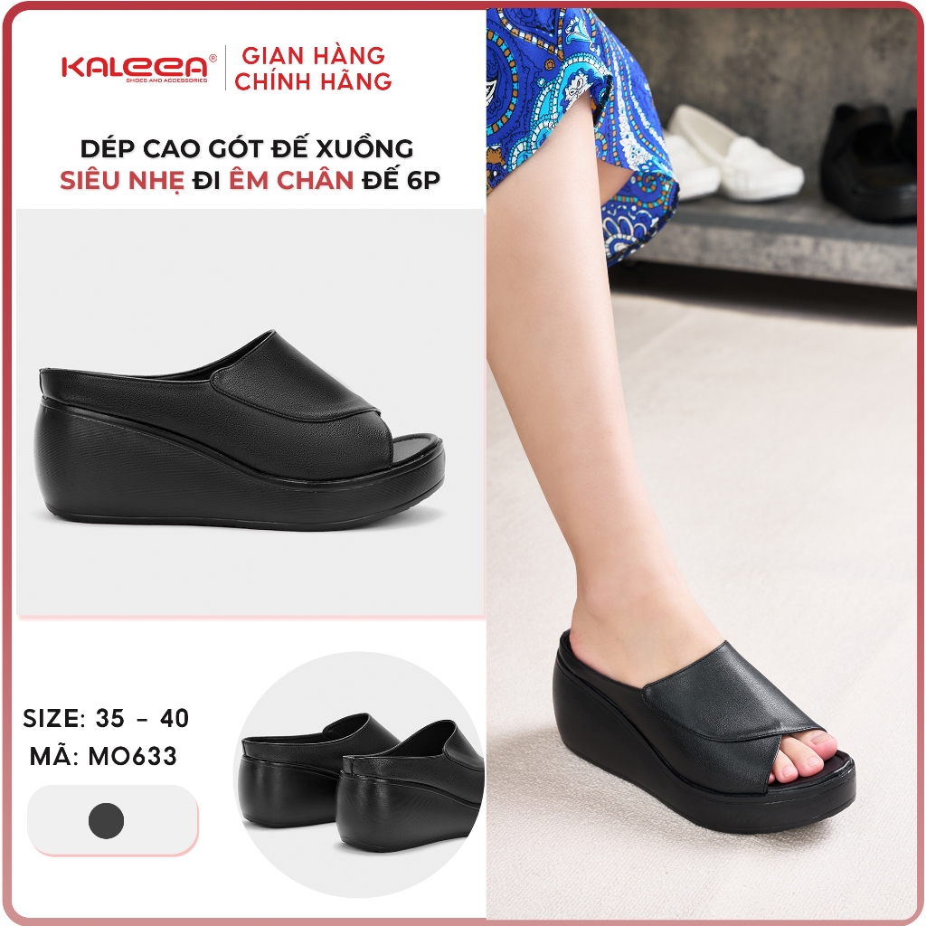 Ảnh Kaleea - Dép Cao Gót Nữ Đế Xuồng Cao 6p Chất Da Mềm, Đi Nhẹ Êm Chân - MO633 1
