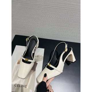 Sandal Mũi Vuông Gót cao 5 phân và 7 phân gắn trang trí đơn giản , tinh tế - Giày Bánh Bèo mã SSmuivuong