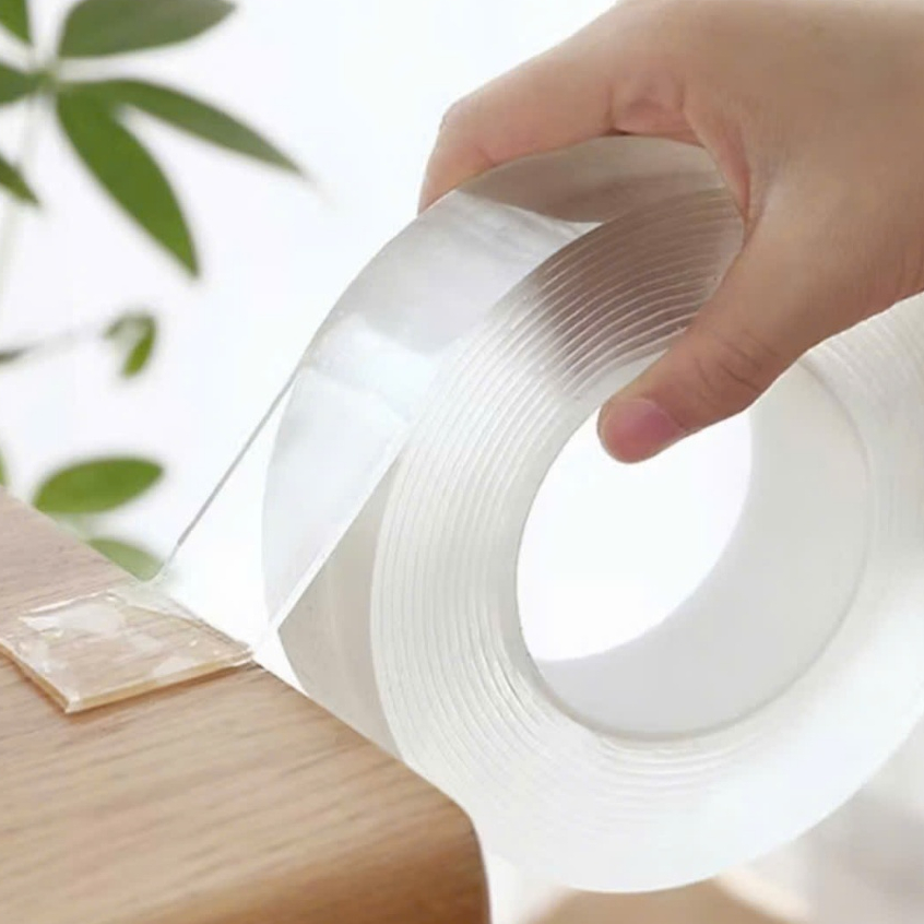 Băng Dính 2 Mặt Siêu Dính Băng Keo Nano Trong Suốt 3cm Dán Dính Mọi Bề Mặt Tiện Lợi