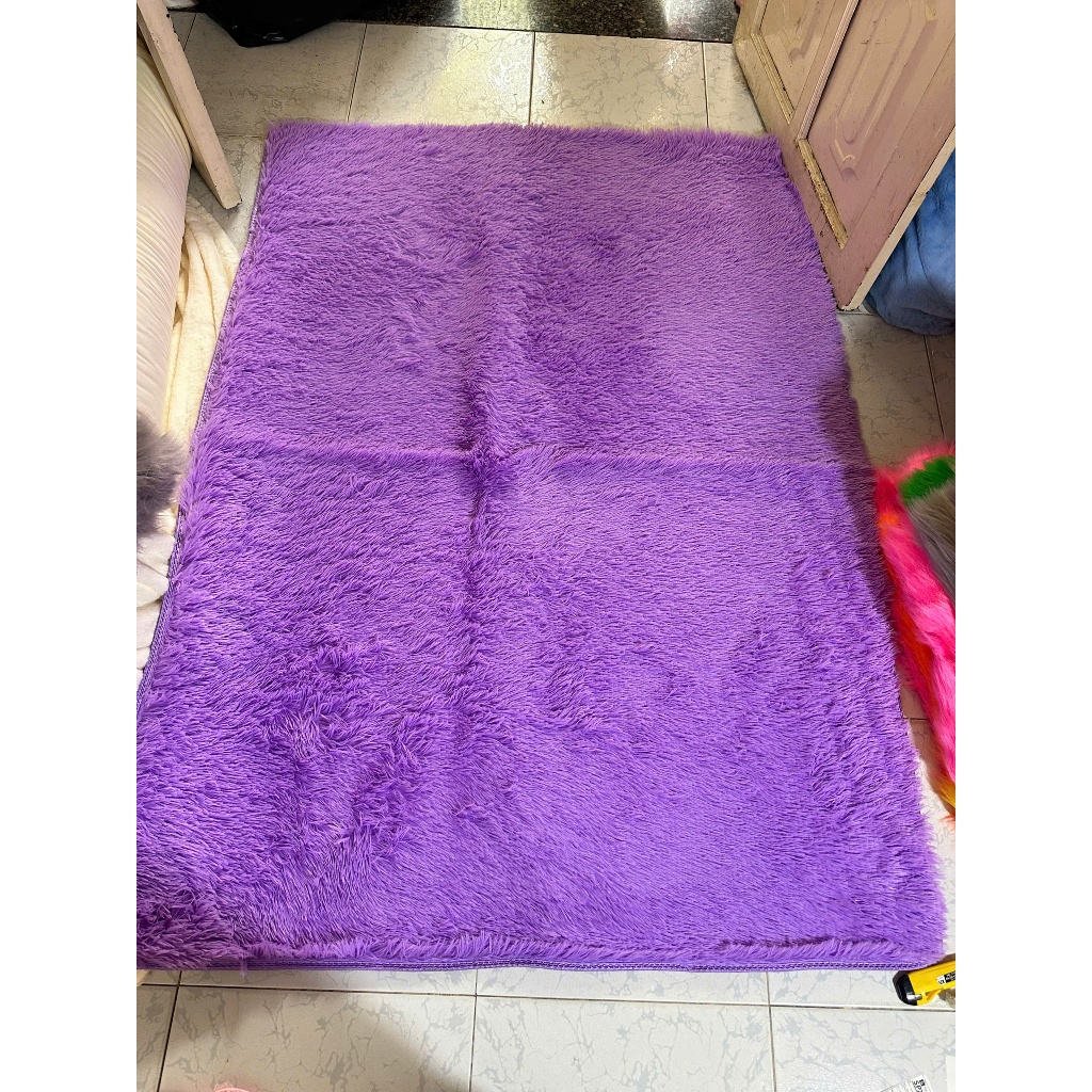 Thảm Lông Trải Nệm - Thảm Lông Lót Phòng Ngủ Màu Tím 2m x 1m6