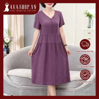 Đầm Trung Niên Lụa Cotton Mềm Mát VH46