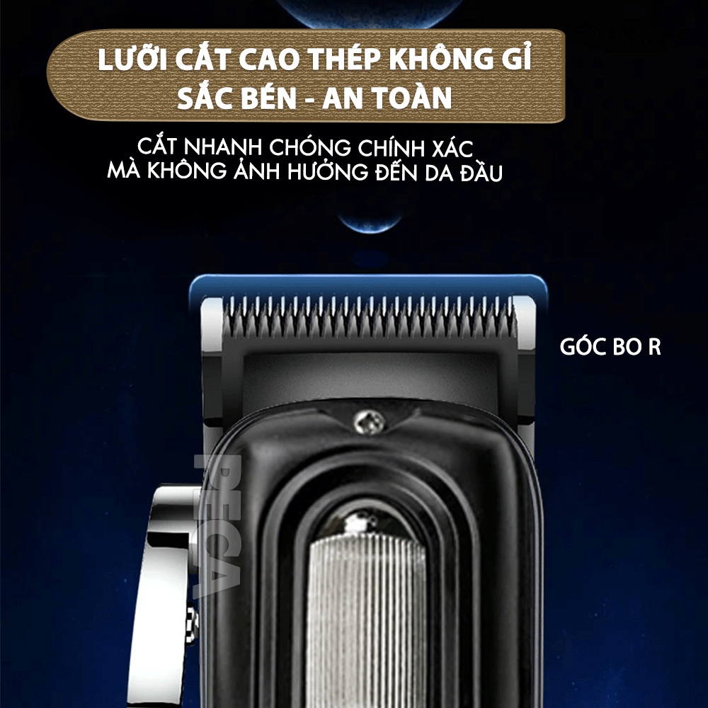 Ảnh Tông đơ cắt tóc chuyên nghiệp Kemei KM-1727 công suất mạnh 8W màn hình LCD sạc nhanh USB tiện lợi - Chính hãng 2