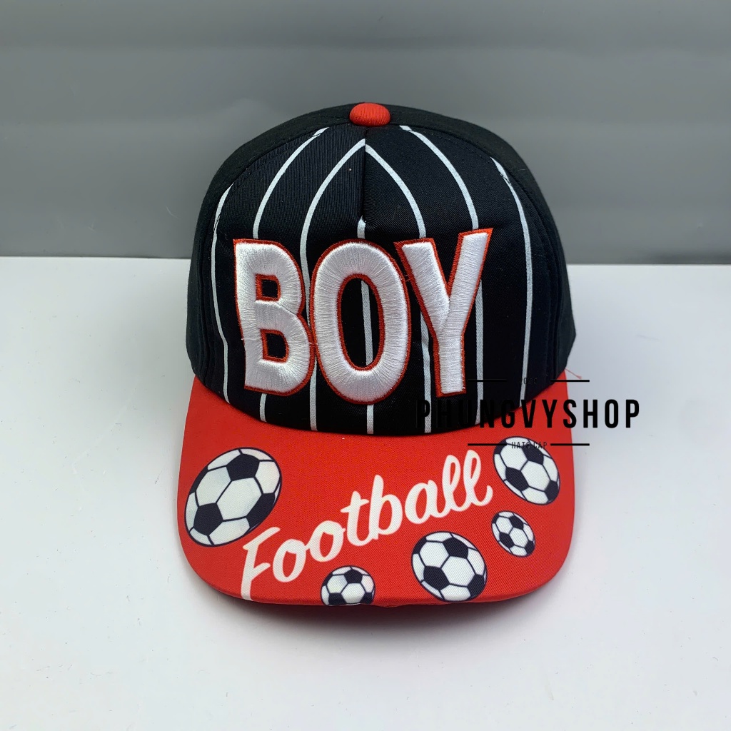 (SALE) Bé 3-8 TUỔI/ Mũ lưỡi trai cho bé trai bé gái phungvyshop- Nón trẻ em / Kết trung BOYFOOTBALL /