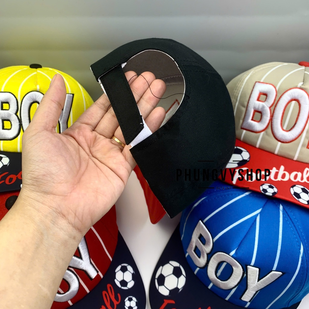 (SALE) Bé 3-8 TUỔI/ Mũ lưỡi trai cho bé trai bé gái phungvyshop- Nón trẻ em / Kết trung BOYFOOTBALL /