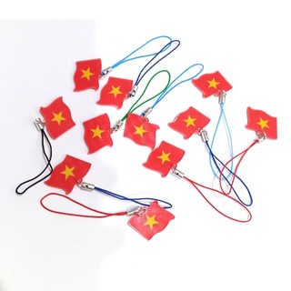 Combo 5 Dây Treo Điện Thoại Cờ Tổ Quốc Mini - Móc Khóa Cờ Tổ Quốc - Cờ Đỏ Sao Vàng