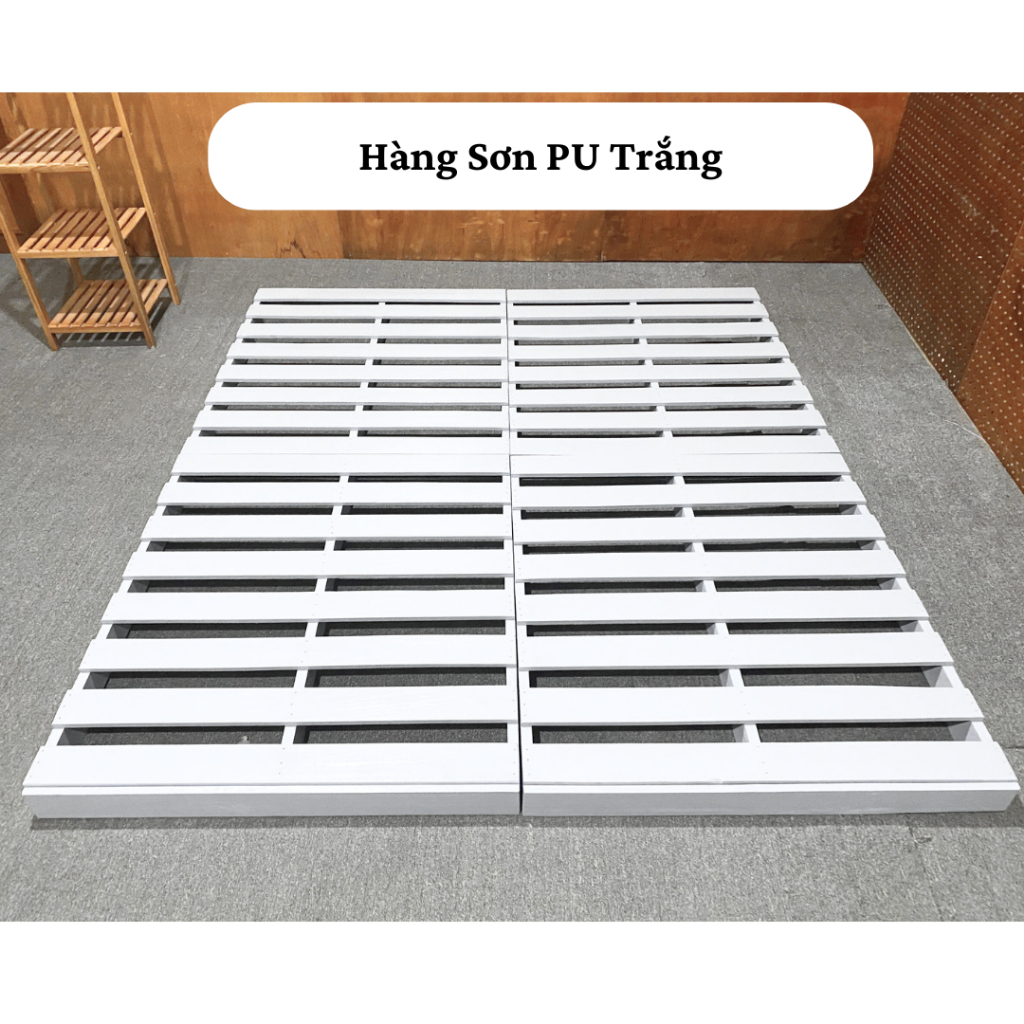 Ảnh Giường pallet gỗ thông Behomes loại hộp kín, đã ráp sẵn hoàn thiện, nan dày, đã xử lí ẩm mốc mối mọi 4