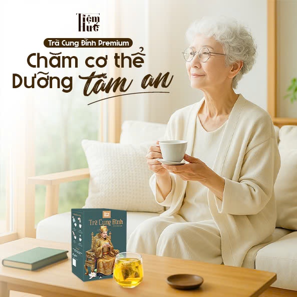Trà Cung Đình Tiến Vua Tiệm Huế, Công Thức Ngự Y, 3 Dược Liệu Quý, Hỗ Trợ Giải Độc Thanh Lọc Gan, Ngừa Ung Thư, Mát Gan