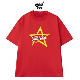 Áo Thun NGỐ TEE Việt Nam Cờ Đỏ Sao Vàng Chất Vải Cotton 100 Form Áo Rộng Rãi Thoáng Mát