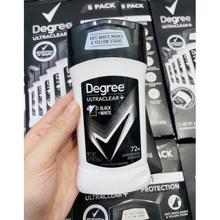 LĂN SÁP KHỬ MÙI NAM 5IN1 DEGREE ULTRACLEAR 72h BLACK WHITE 76G - CÔ THƯ MARKET