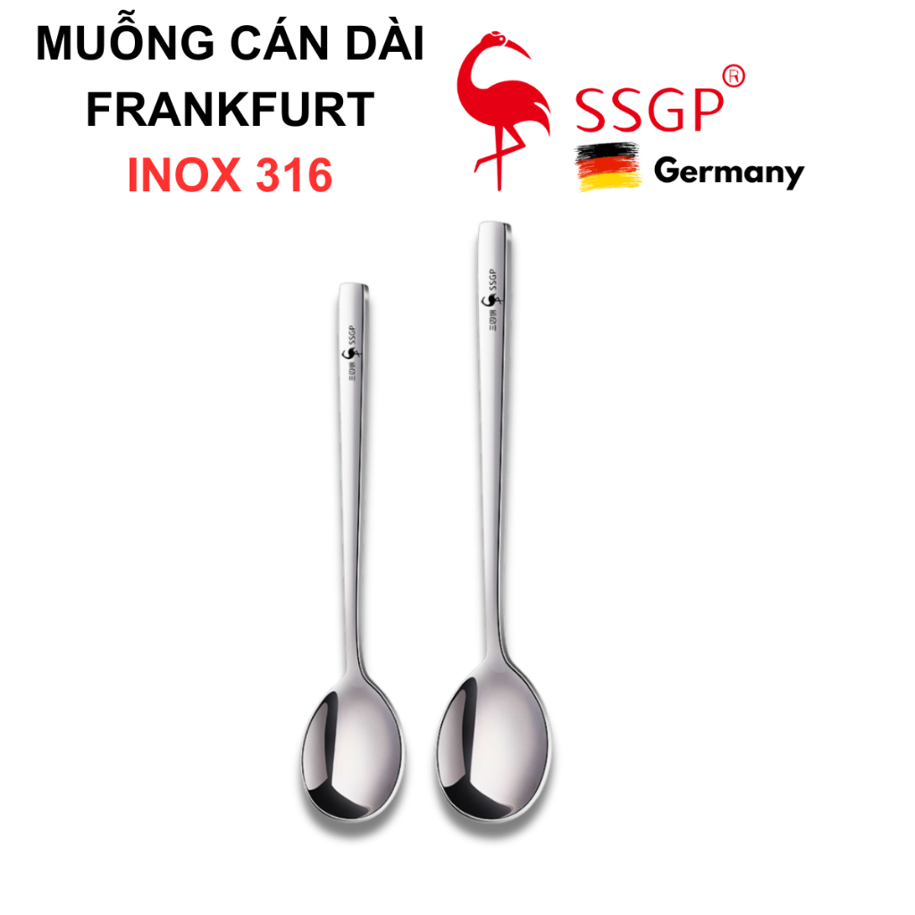Muỗng inox cán dài 316 Frankfurt của SSGP - Thìa inox 304 muỗng ăn cơm ...