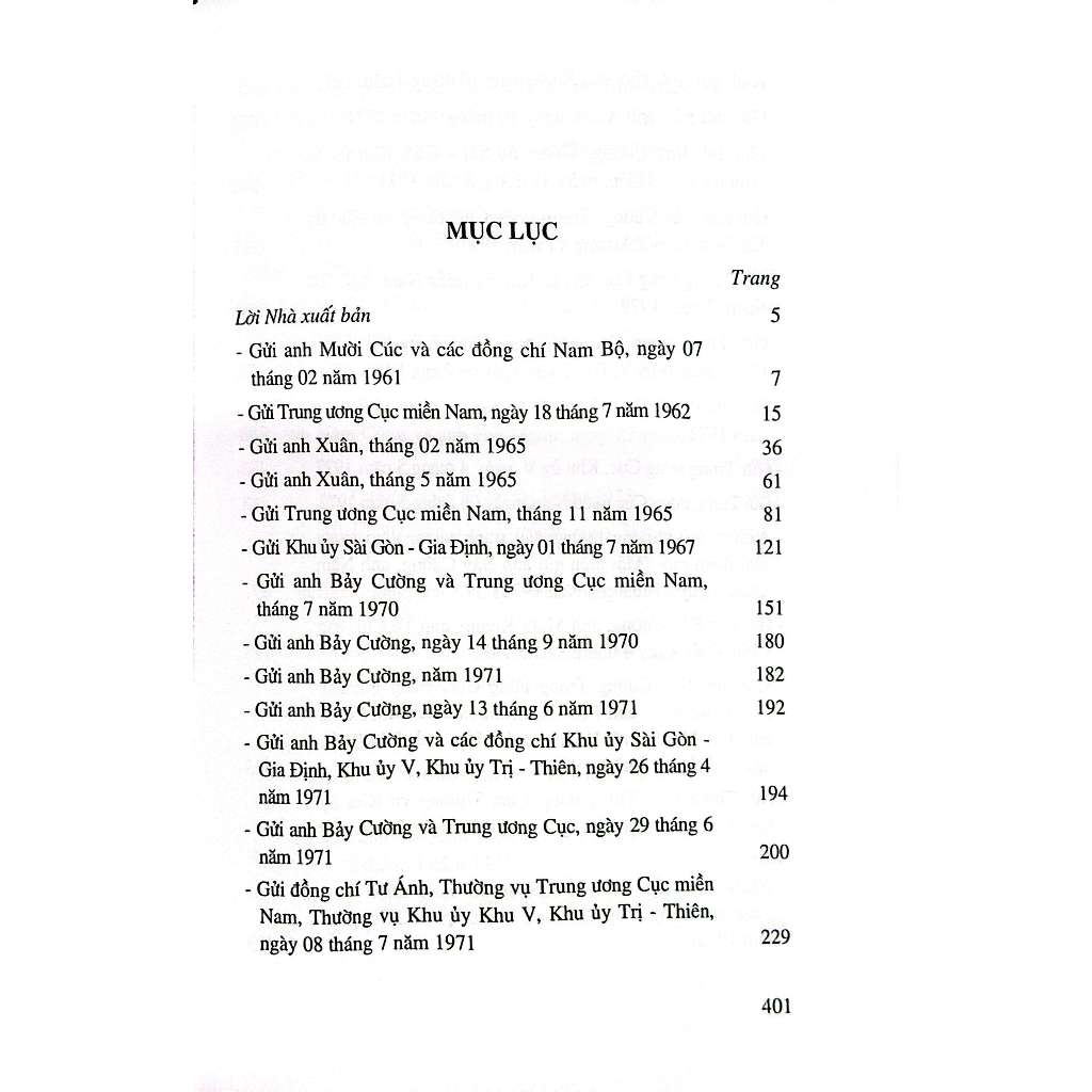 Sách - Thư vào Nam (Xuất bản lần thứ ba)