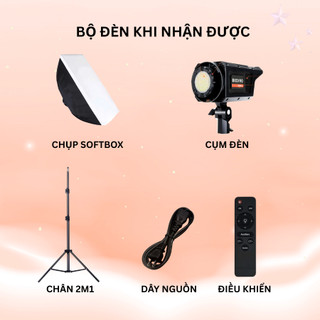Bộ 2 Đèn Trợ Sáng Softbox Cầu Và Vuông Trợ Sáng Chụp Ảnh Studio,Livestream,Quay Video,Tự Setup Tại Nhà