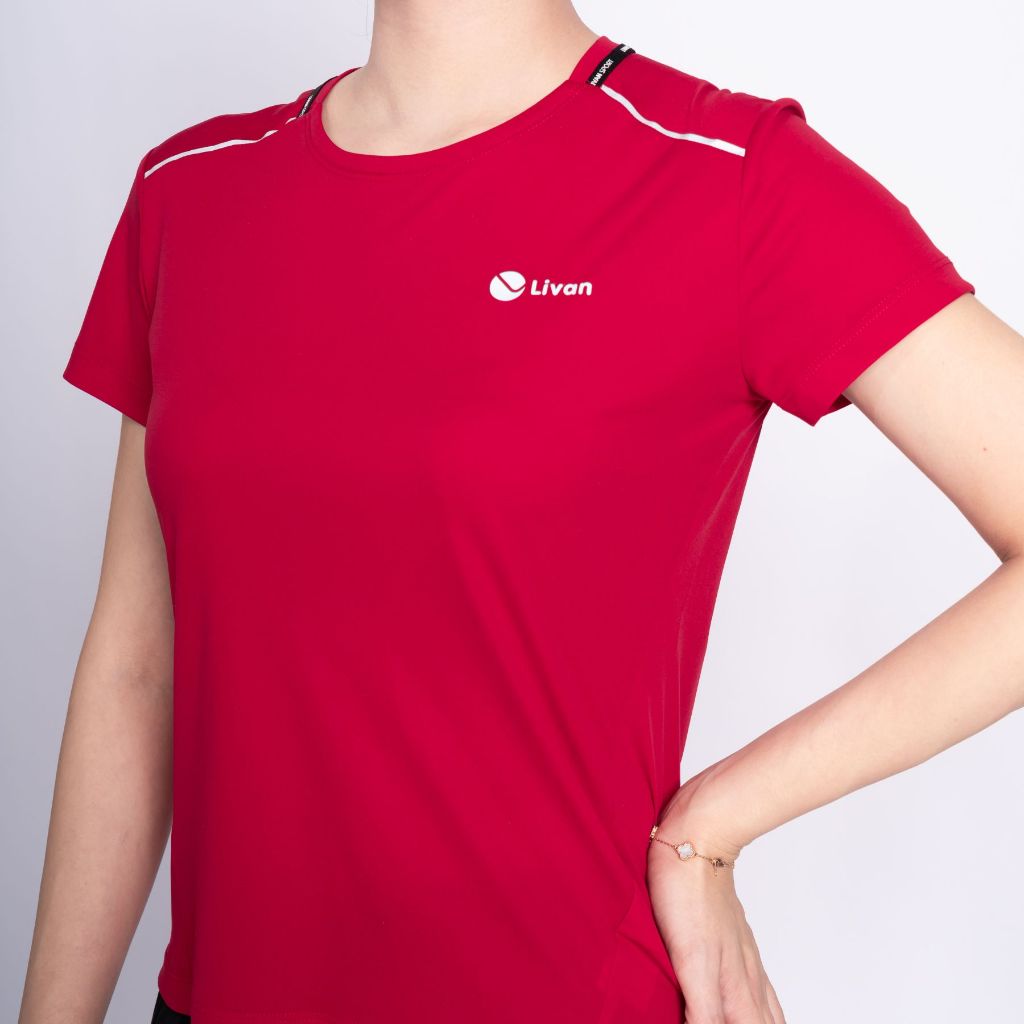 Ảnh Áo Chạy Bộ Nữ Nhanh Khô Nhiều Màu Sắc Lựa Chọn LV24N03F204 Livan Sport, Áo Running Nữ, Áo Chạy Nữ Siêu Nhẹ 4