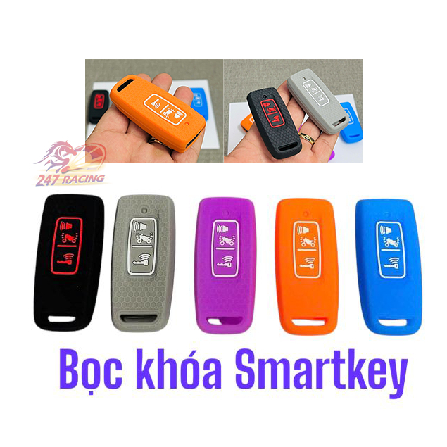 (Mẫu Mới) Bọc khóa Smartkey 2 Nút gắn xe máy Honda Lead Vision SH.....Kích Thước (3,5cm x 7,5cm)