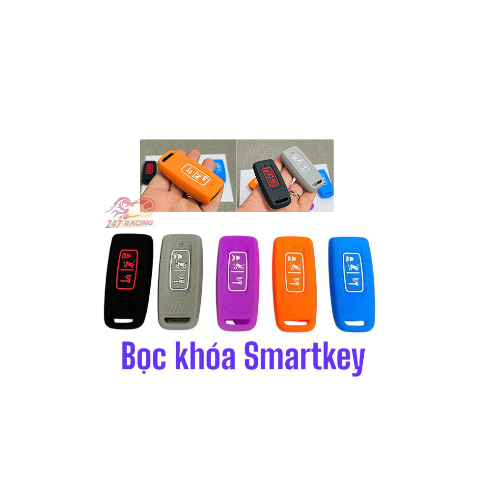 (Mẫu Mới) Bọc khóa Smartkey 2 Nút gắn xe máy Honda Lead Vision SH.....Kích Thước (3,5cm x 7,5cm)