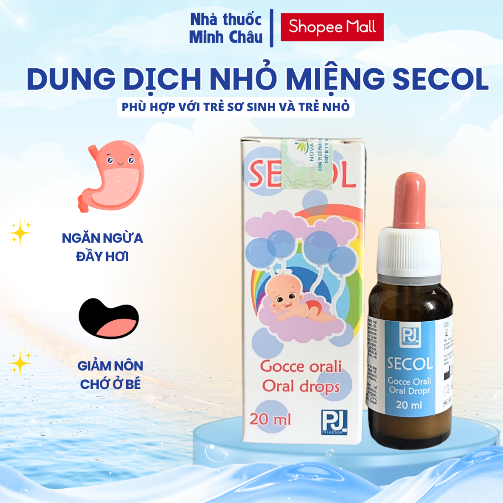 Dung Dịch Nhỏ Miệng SeCol Rasmun - Hỗ Trợ Giảm Nôn Trớ, đầy hơi ở trẻ ...