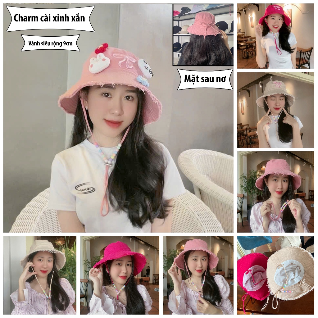Mũ Bucket Trơn Cao Cấp Viền Sang Trọng Thời Trang Vải Kaki Form Unisex Nam Nữ
