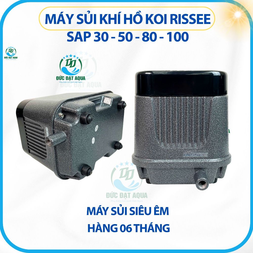 Máy Sủi Khí oxy Hồ Koi Rissee SAP 30 - 50 - 80 - 100, siêu êm bảo hành 6 tháng 3