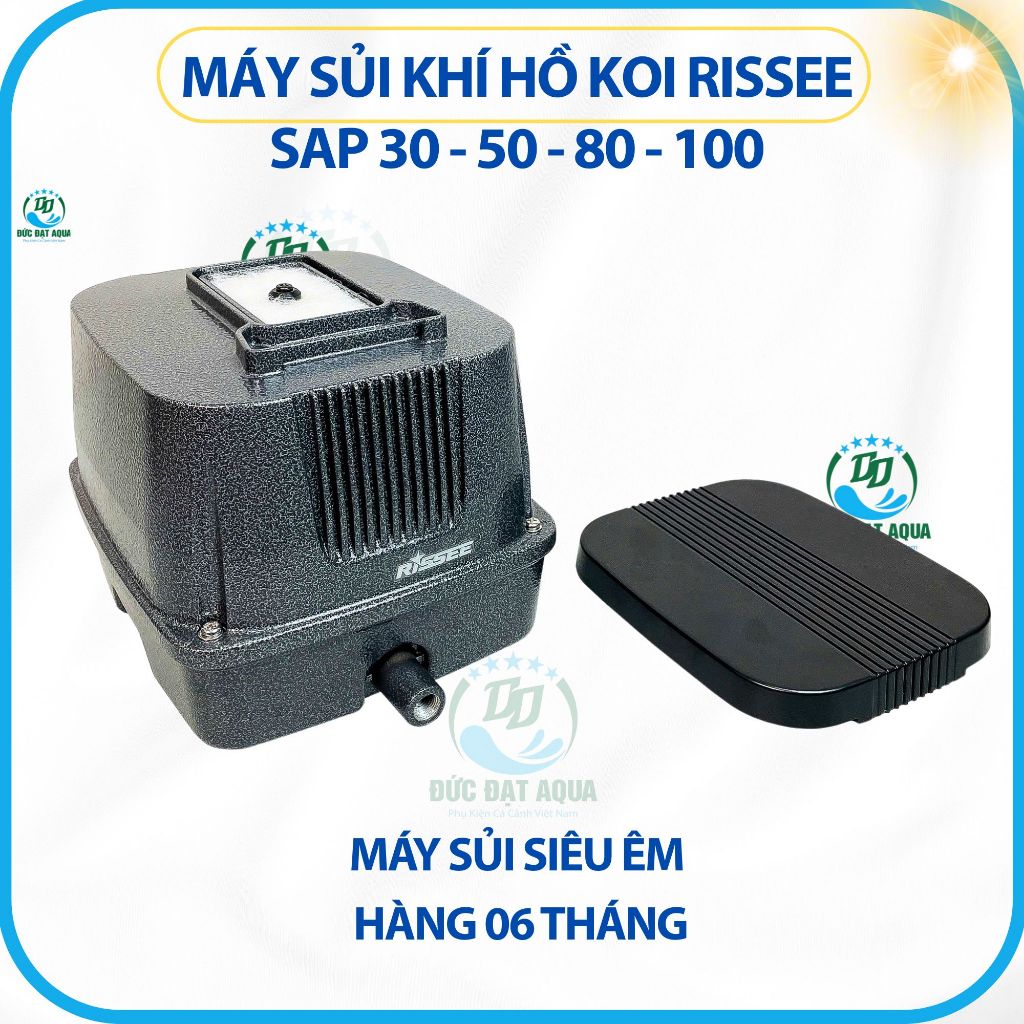 Máy Sủi Khí oxy Hồ Koi Rissee SAP 30 - 50 - 80 - 100, siêu êm bảo hành 6 tháng 2