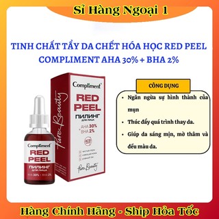 Serum Red Peel Compliment AHA 30% + BHA 2% cải thiện làn da, se khít chân lông 27ml của Nga