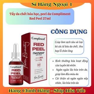 Serum Red Peel Compliment AHA 30% + BHA 2% cải thiện làn da, se khít chân lông 27ml của Nga