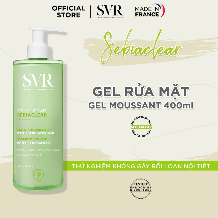 Sử dụng Tuýp Gel Rửa Mặt SVR Sebiaclear trong đời sống