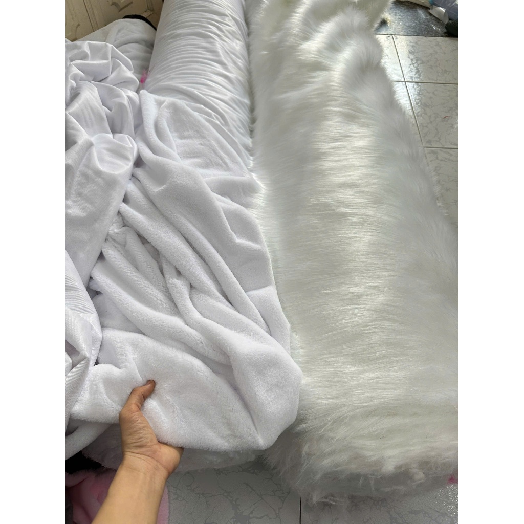 Thảm lông trắng tinh chụp hình , thảm lông trải tủ điện thoại lông ngắn