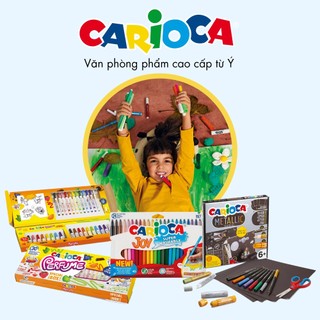 [Thương hiệu Ý] - Bút dạ màu - Bút màu lông Carioca Creatip - 10 bút đầu mảnh/trung