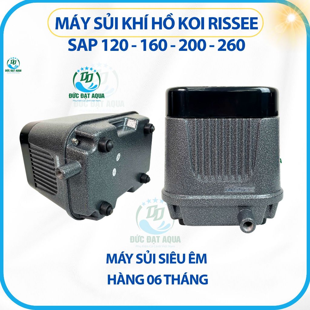Máy Sủi Khí oxy Hồ Koi Rissee SAP 120 - 160 - 200 - 260, siêu êm, công xuất lớn 4