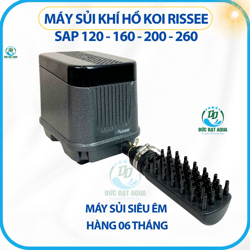 Máy Sủi Khí oxy Hồ Koi Rissee SAP 120 - 160 - 200 - 260, siêu êm, công xuất lớn 6