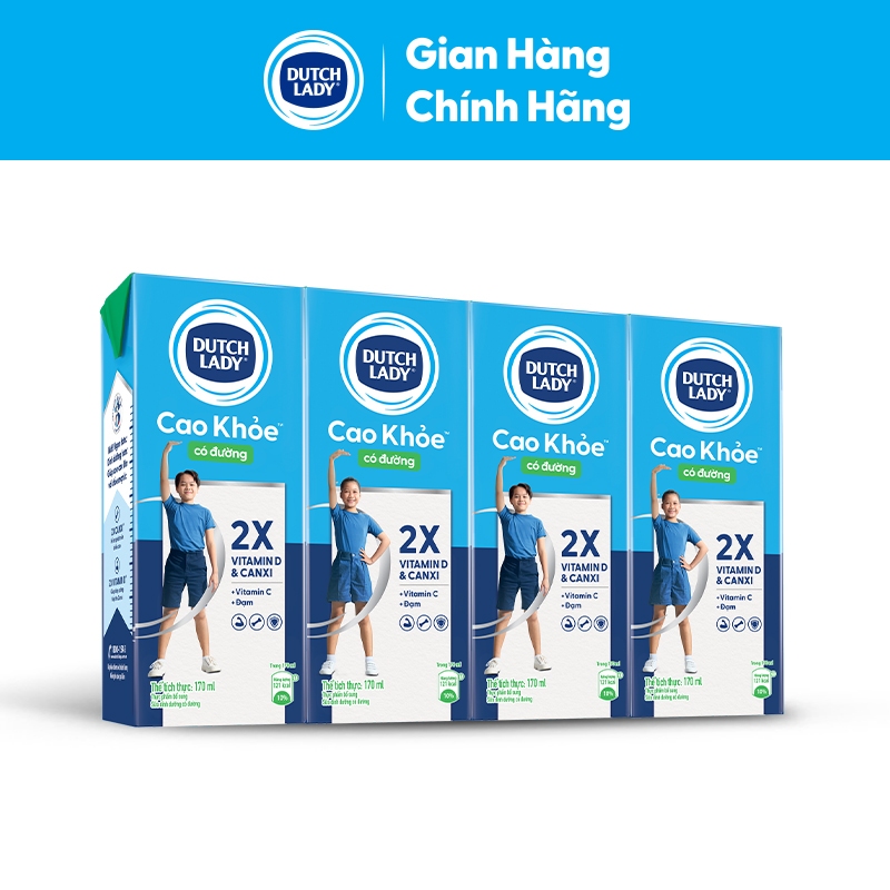 Ảnh Thùng 48 Hộp Sữa Dinh Dưỡng Dutch Lady Cao Khỏe Có Đường 48x170ml 1