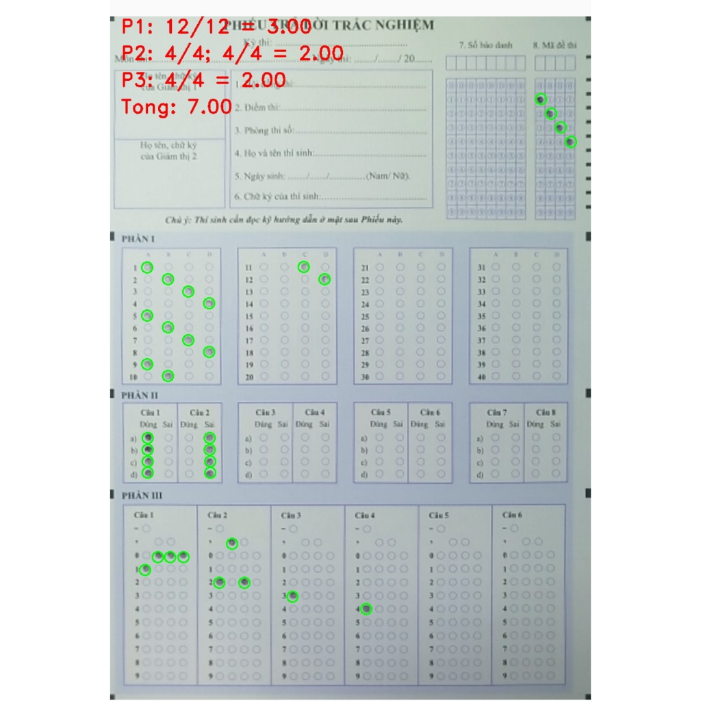 (NEWs) 100+1 tờ Phiếu thi trắc nghiệm THPT2025 - Mẫu Bộ GD mới nhất - 8 ô SBD,  4 ô mã đề -  A4 100gsm  2025 cv1239
