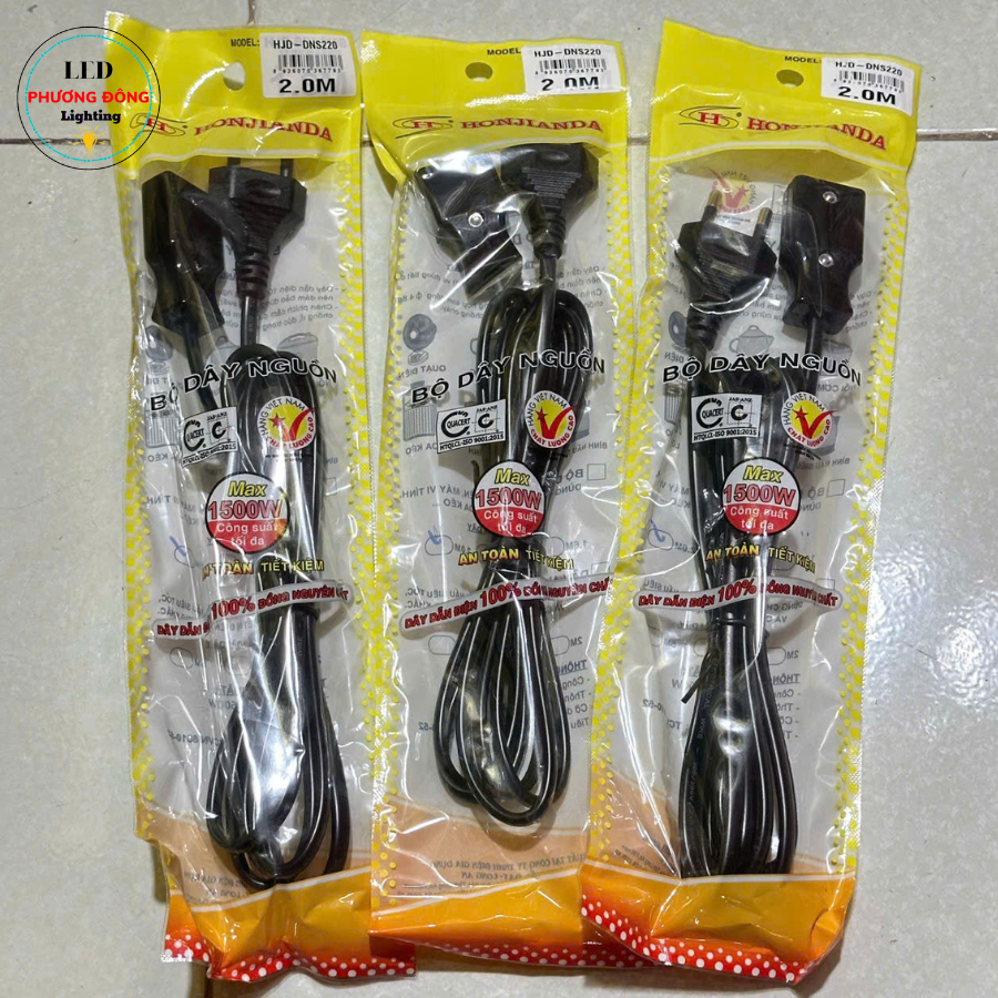Dây nguồn nồi cơm điện SHARP 2 chấu dài 2m Lõi đồng Honjianda chính hãng