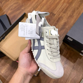 Giày thể thao bigsize nam nữ mùa hè cổ thấp Onit_suka đế bệt màu trắng sọc ghi cao cấp , sneaker thời trang cao cấp êm