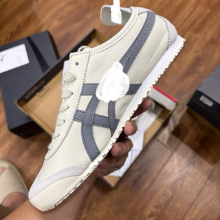 Giày thể thao bigsize nam nữ mùa hè cổ thấp Onit_suka đế bệt màu trắng sọc ghi cao cấp , sneaker thời trang cao cấp êm